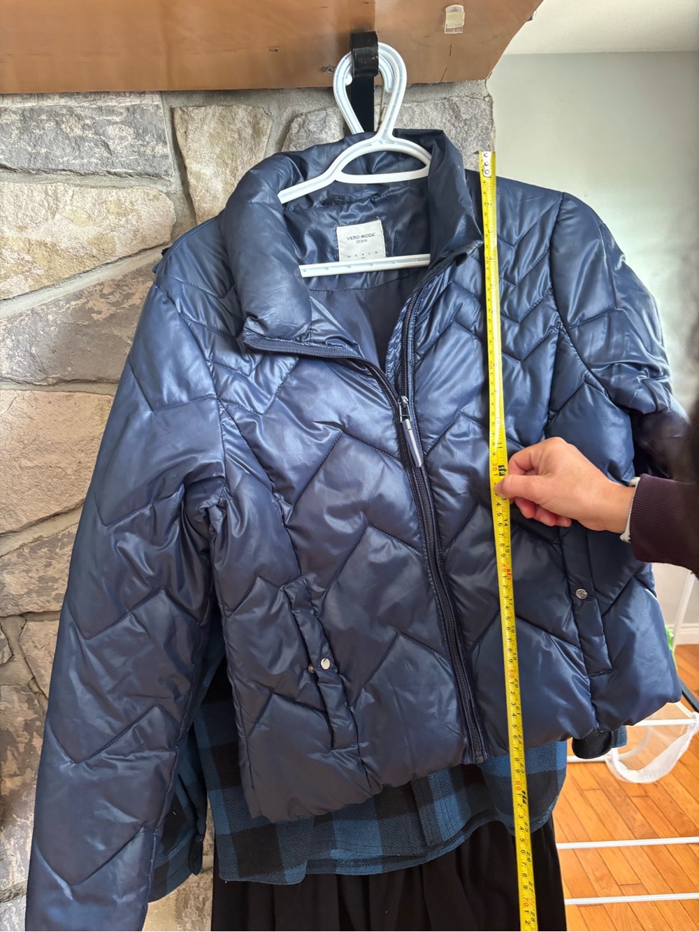 Vero Moda Dark Blue Quilted Puffer Jacket